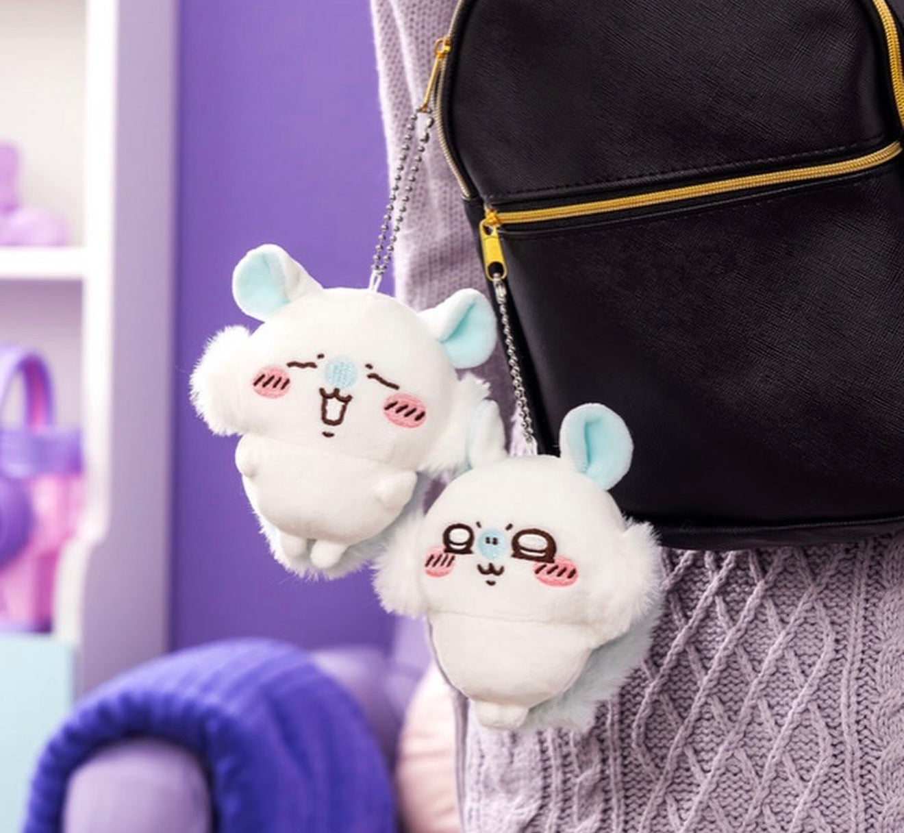 Chiikawa Momonga Angry Plush Keychain JP Ichiban Kuji