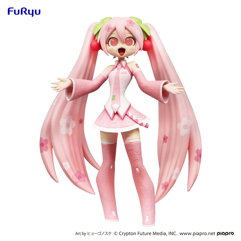 Vocaloid Cartoony Sakura Miku figure (RARE)
