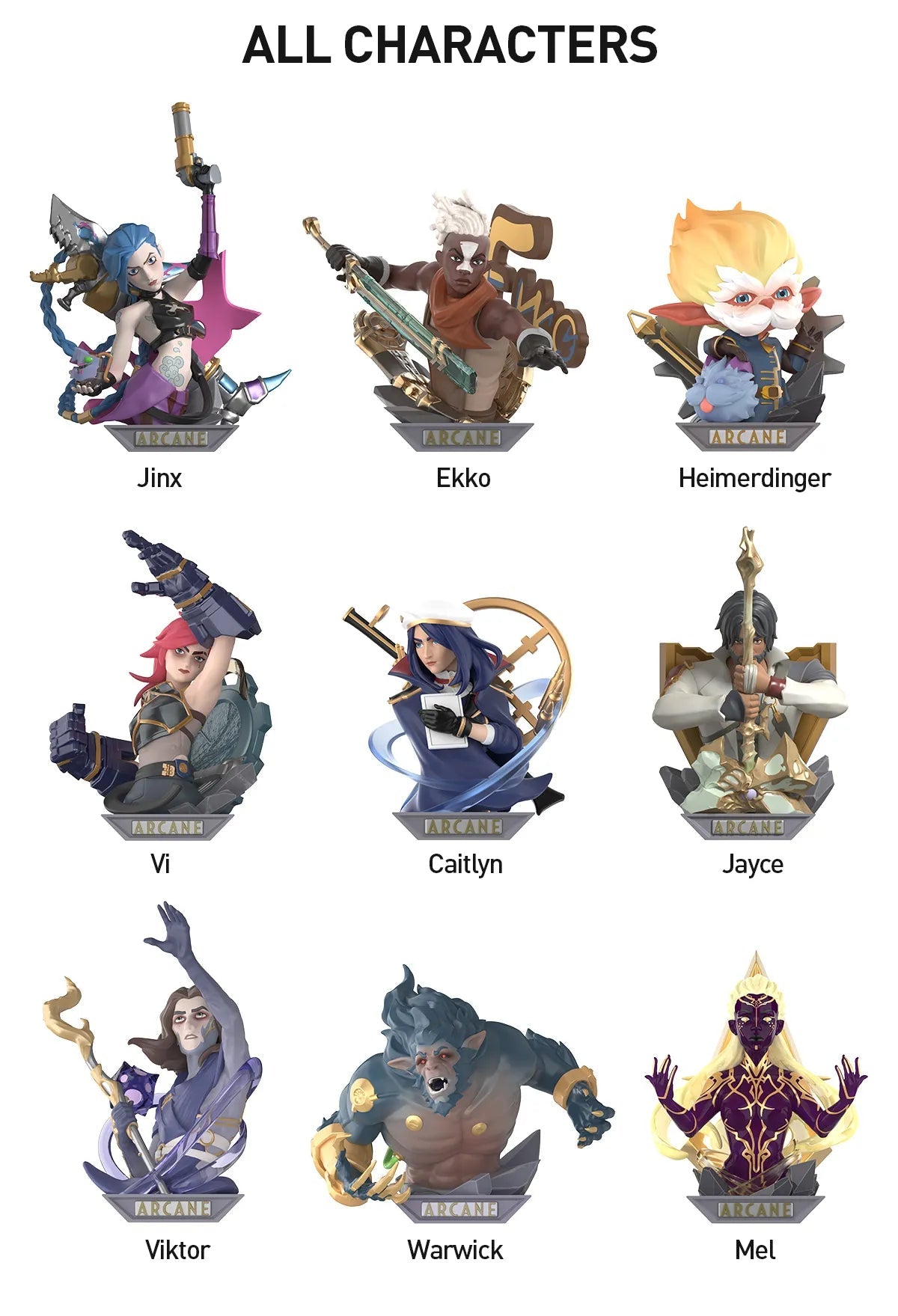 Arcane x Popmart Collector Blind Box Figures
