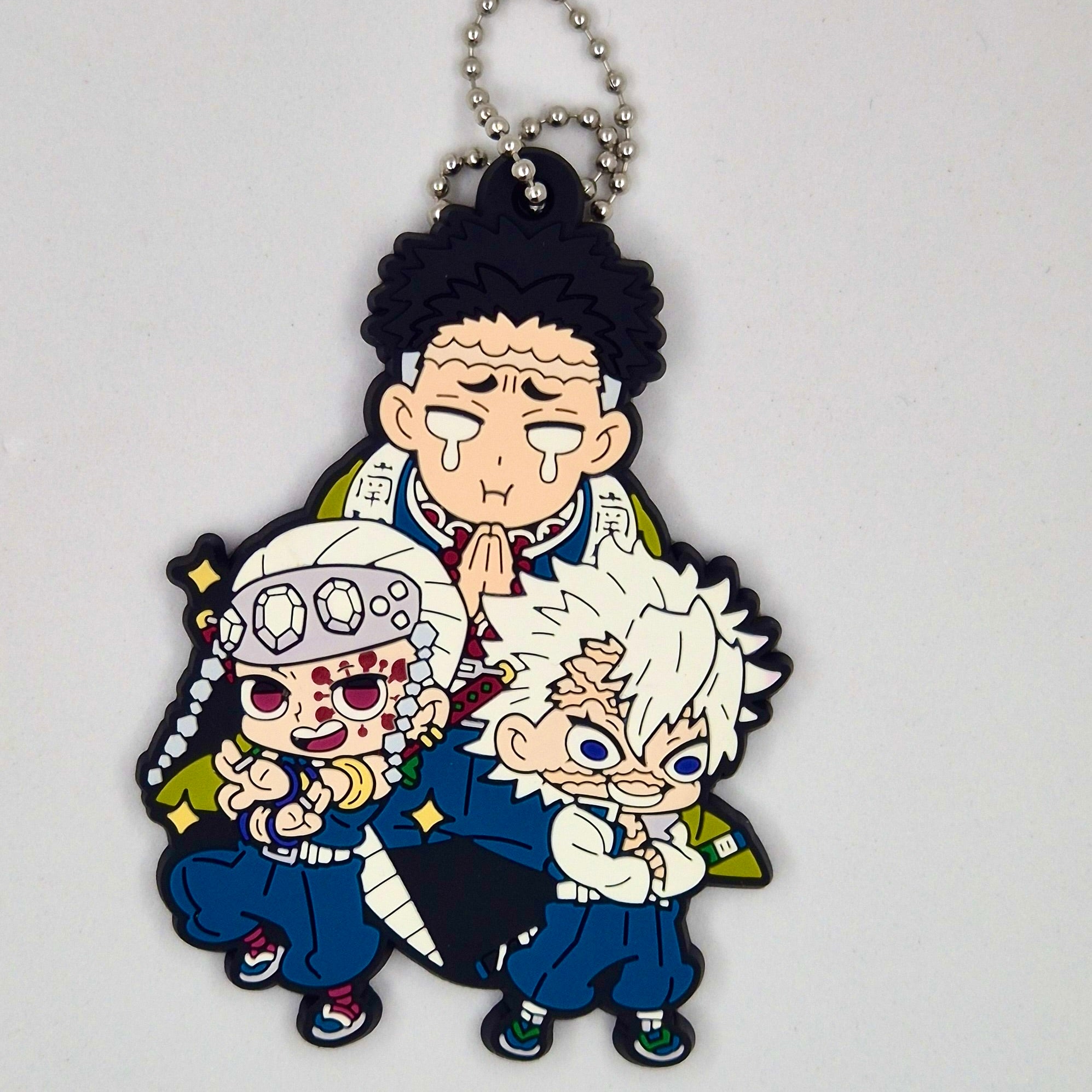 Demon Slayer Official Sanemi Gyomei Uzui Rubber Keychain