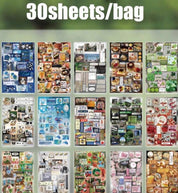 Aesthetic Y2K Greenery and Strawberry Shortcake Sticker books 30 pages/book Collage Scrapbook Journaling