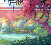 Pink and Green Landscape HD Premium Mousepad by Gigadget.lbe