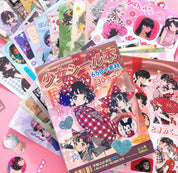 A5 Japanese Retro Style 90s Y2K Anime and Electronics Sticker book 800+ stickers/book