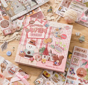 Aesthetic Cute Embroidery Pink Sticker Book Scrapbook Journal 30 pages/book