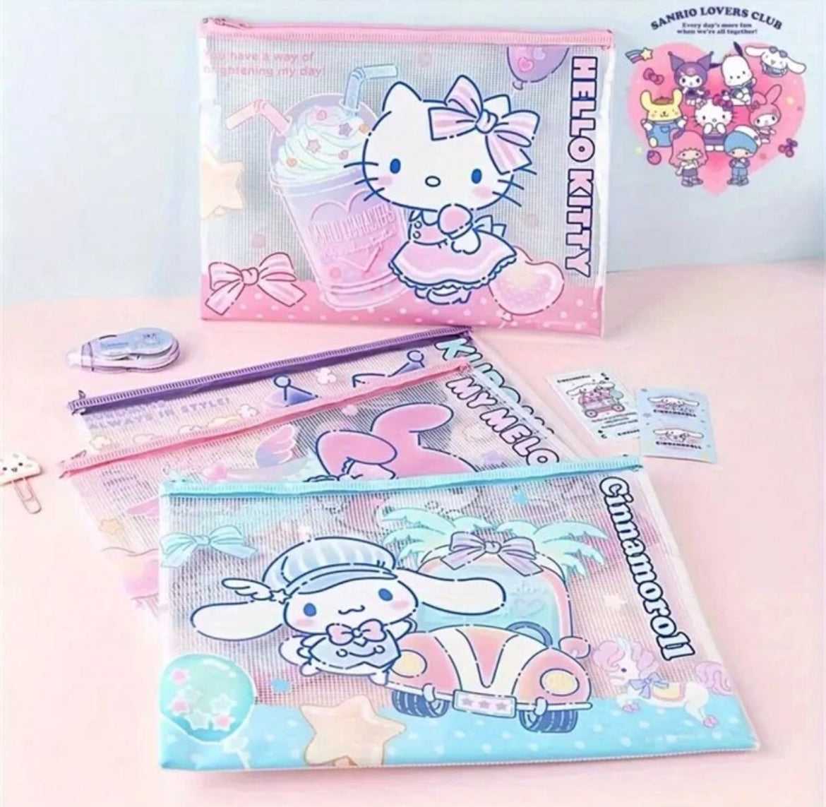 Sanrio Mesh pouch Pencil Case