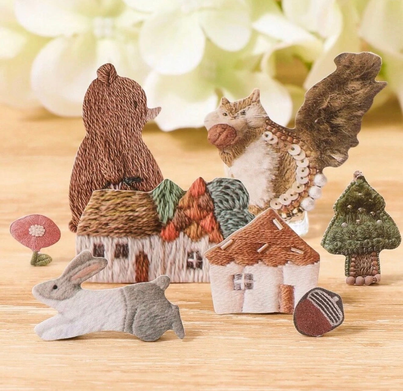 Aesthetic Cute Embroidery Red Sticker Book Scrapbook Journal 30 pages/book