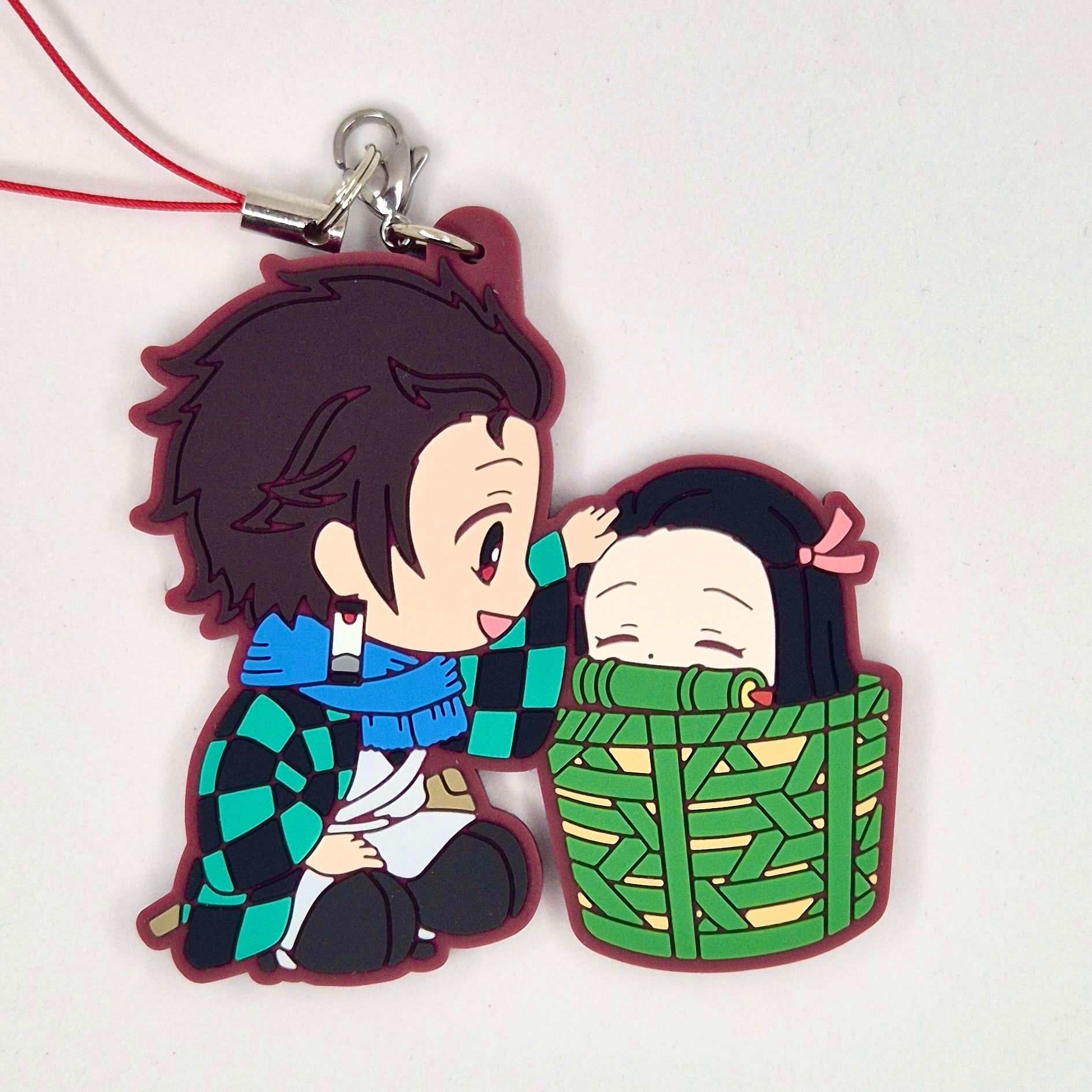Demon Slayer Official Tanjiro and Nezuko Rubber Keychain