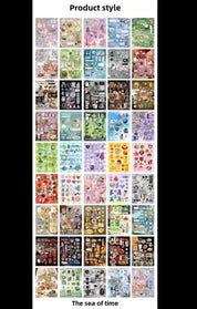 A5 Japanese Style Aesthetic hardcover Sticker book 45 pages/book