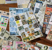 Aesthetic y2k retro Winter Themed Collage Sticker Cutout Book 40 pages/book