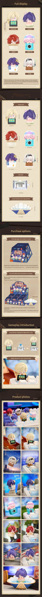 Honkai Star Rail Fingertip Keycap Blind Box Vol.2 Mihoyo