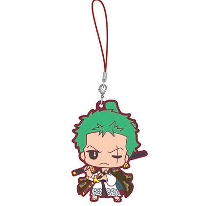 One Piece Roronao Zoro strap rubber keychain JP