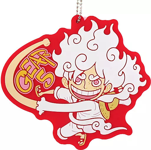 One Piece Monkey D. Luffy “Gear 5” rubber keychain by Bandai