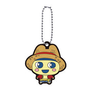 Tamagotchi x One Piece Luffy Mametchi rubber keychain