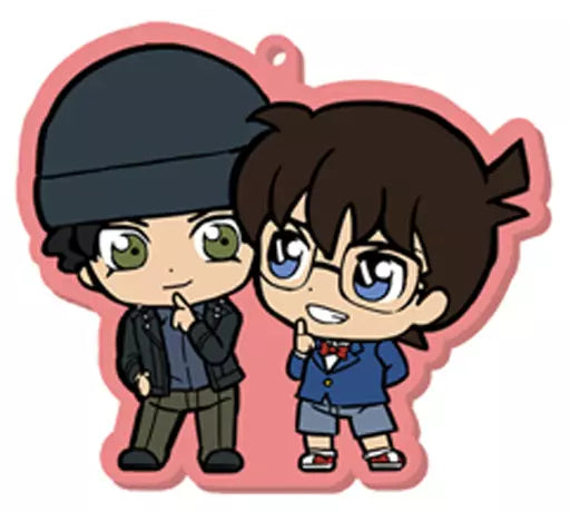 Detective Conan & Shuichi Akai strap rubber keychain