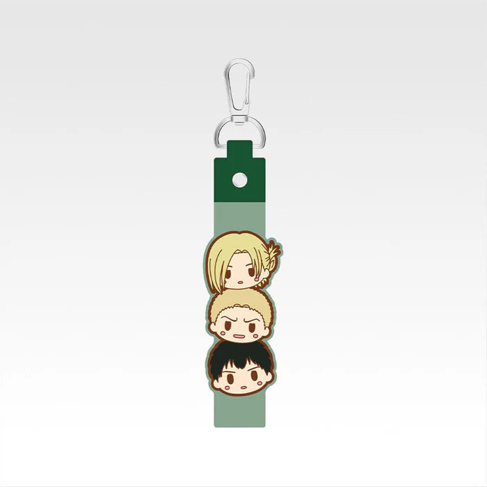 Attack on Titan Pokotto Charm rubber keychain by Ichiban Kuji Reiner Anne Bertholdt