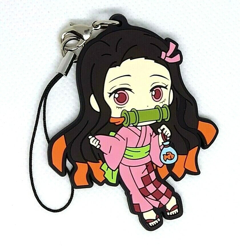 Demon Slayer Kamado Nezuko strap rubber keychain by Bandai