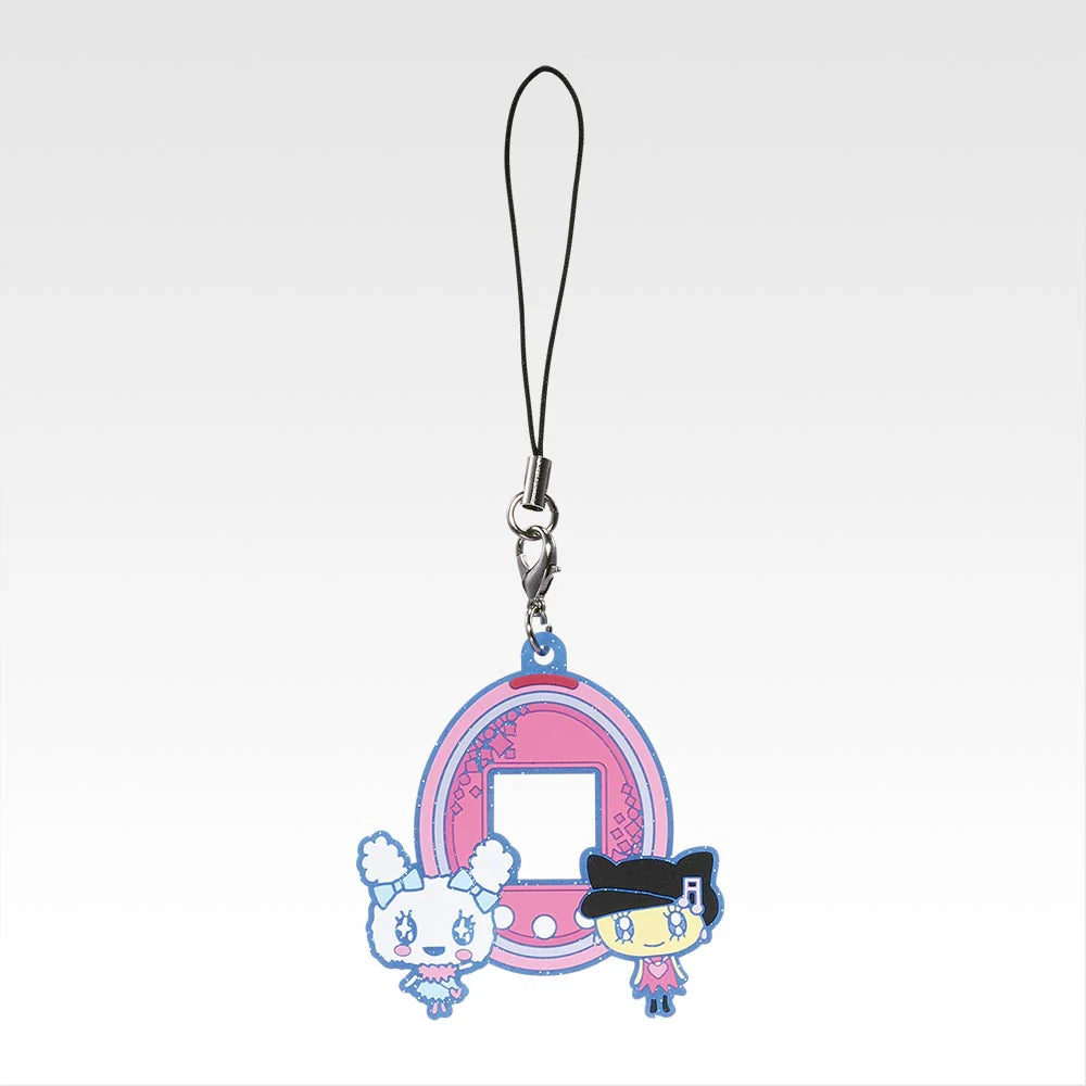 Tamagotchi Lovelin & Melodytchi strap rubber keychain