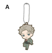 Spy X Family Rubber Character Keychain By Bandai