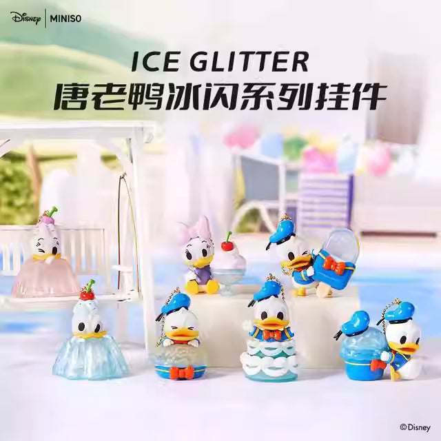 MINISO Disney Donald Duck Ice Flash Series Blind Box Girls Cute Pendant Key Chain