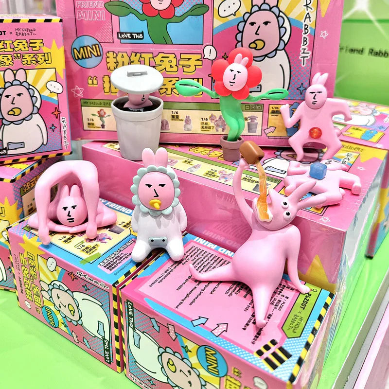 My Friend Pink Rabbit Abstract Mini Series Blind Box