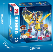 Digimon:  SEMBO Lego Model Garudamon VS Metal Greymon
