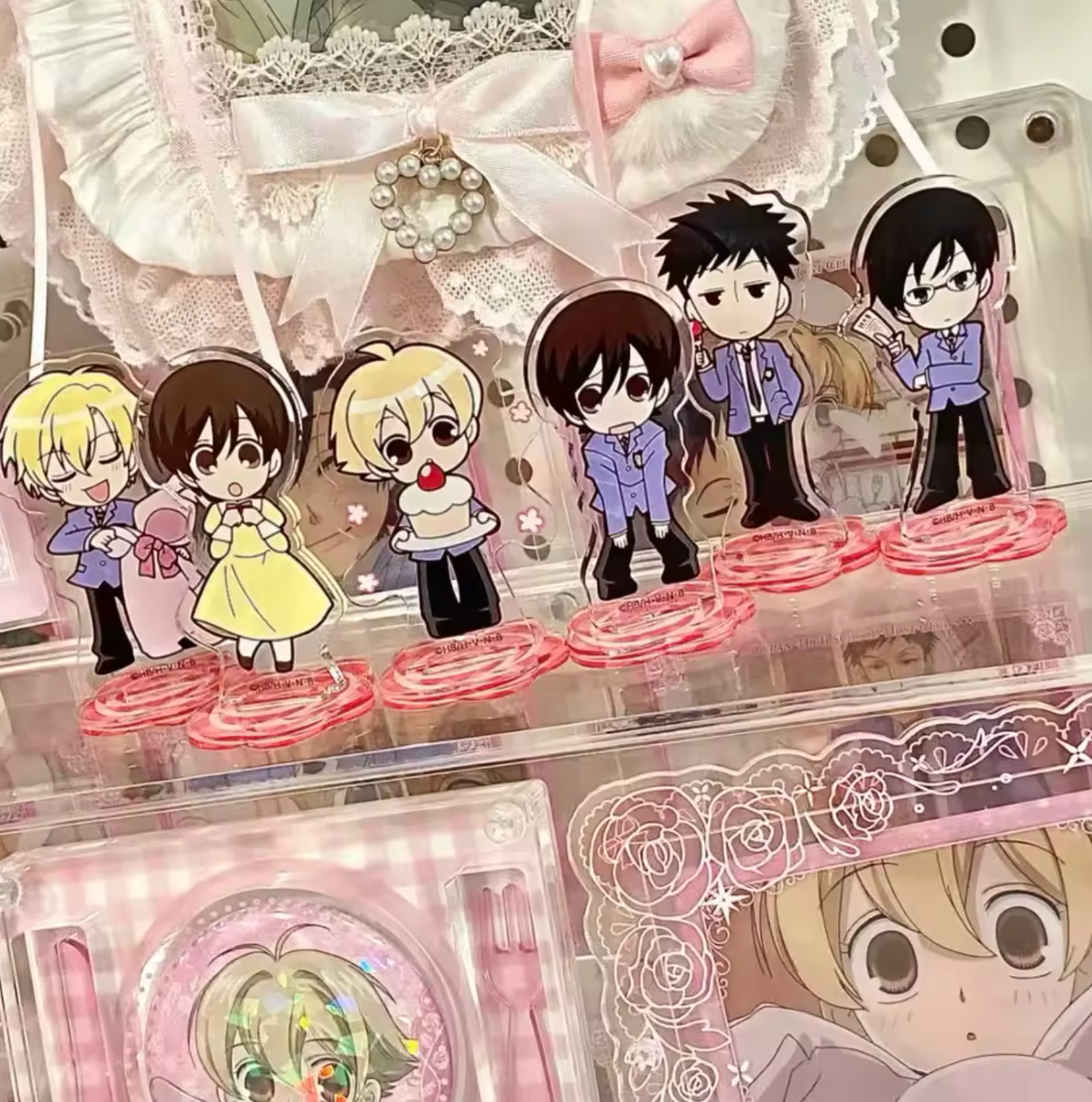 Ouran High School Host Club 6pcs/set Cute Acrylic Mini Stands