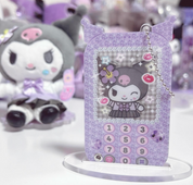 Sanrio Kuromi Heisei Gal / Retro Flip Phone (Galakei) Design Custom Acrylic Charm/Keyholder