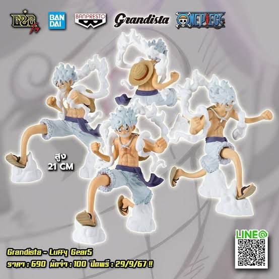 One piece Gear 5 Monkey D.Luffy Grandista Figure by Bandai