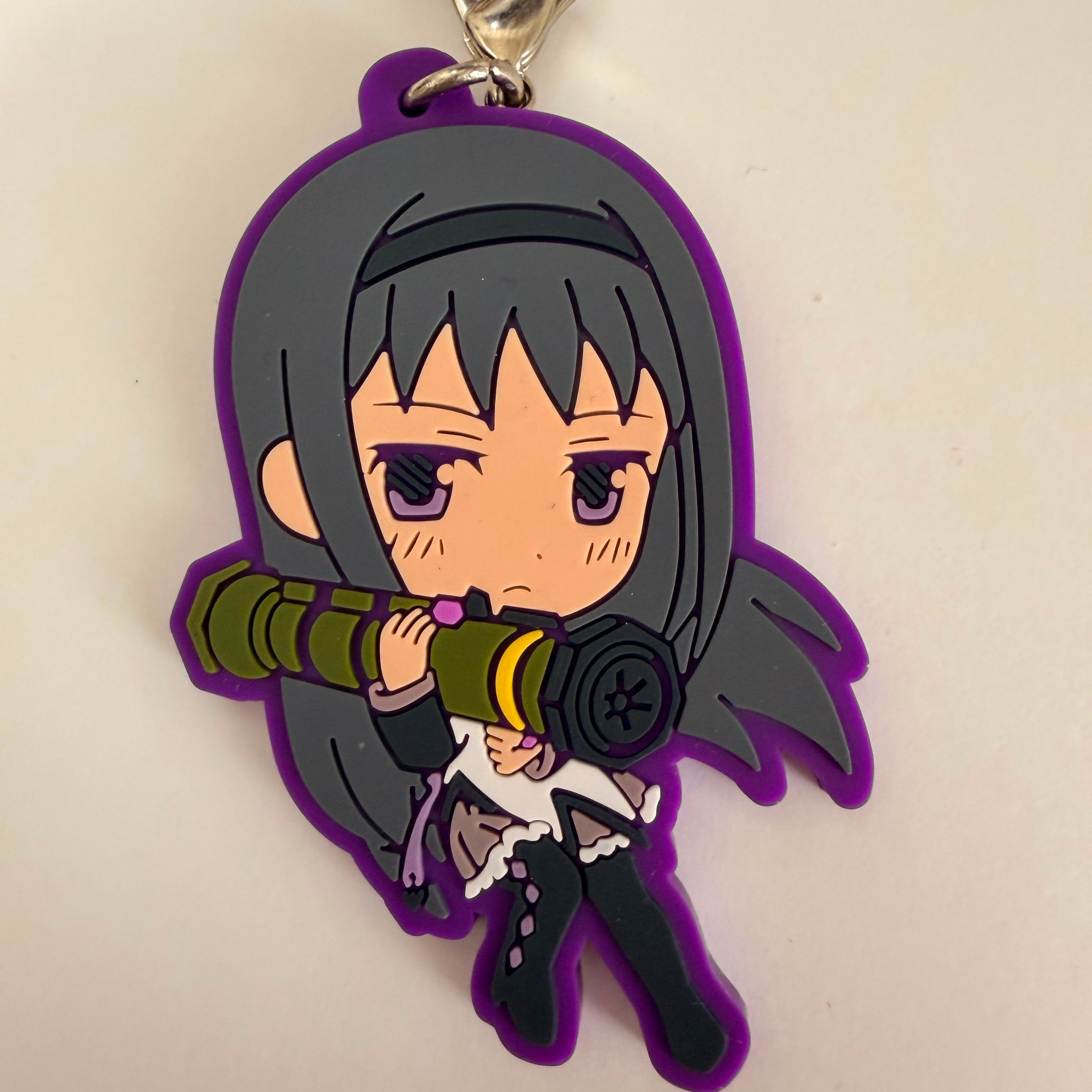 Puella Magi Madoka Magica Homura Akemi strap rubber keychain by Banpresto