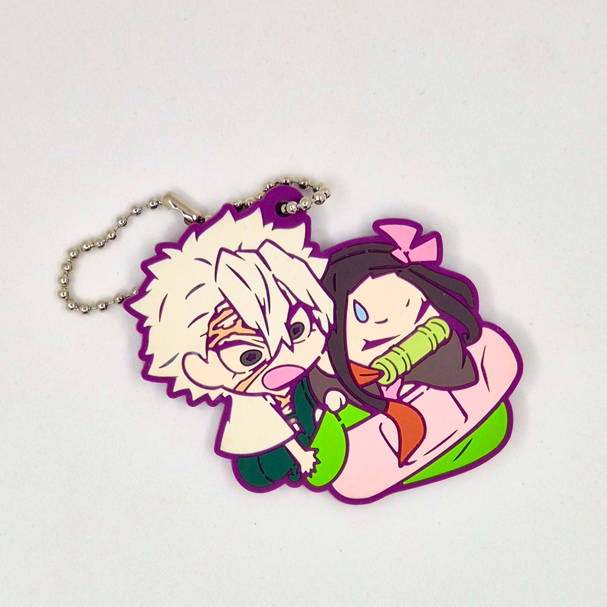 Demon Slayer Bandaid Series Gashapon Keychain Sanemi Shinazugawa & Kamado Nezuko