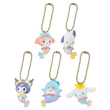 Sanrio Characters Mermaid Charm Gashapon Mini Figure Keychain RARE