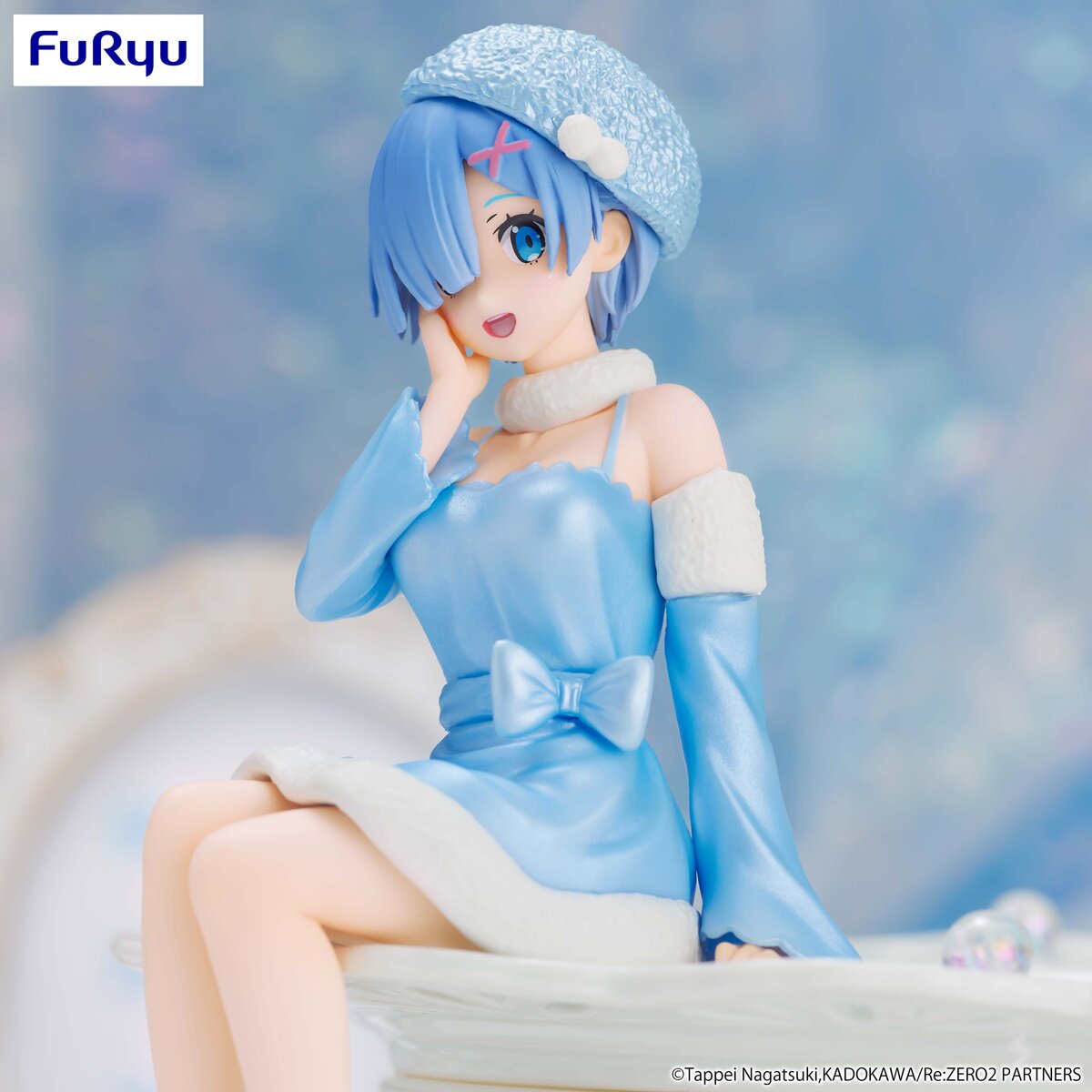 OPEN BOX - Re: Zero- Starting Life in Another World- Rem Snow Princess Pearl Color Ver. Noodle Stopper figure