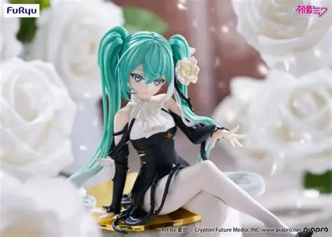 HATSUNE MIKU - FuRyu Noodle Stopper Figure - Flower Fairy White Rose Ver.