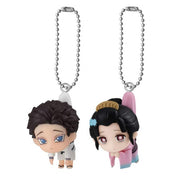 Demon Slayer Tsumande Tsunagete Mascot Infinity Castle Arc Akaza and Koyuki Set Mini figure Keychain