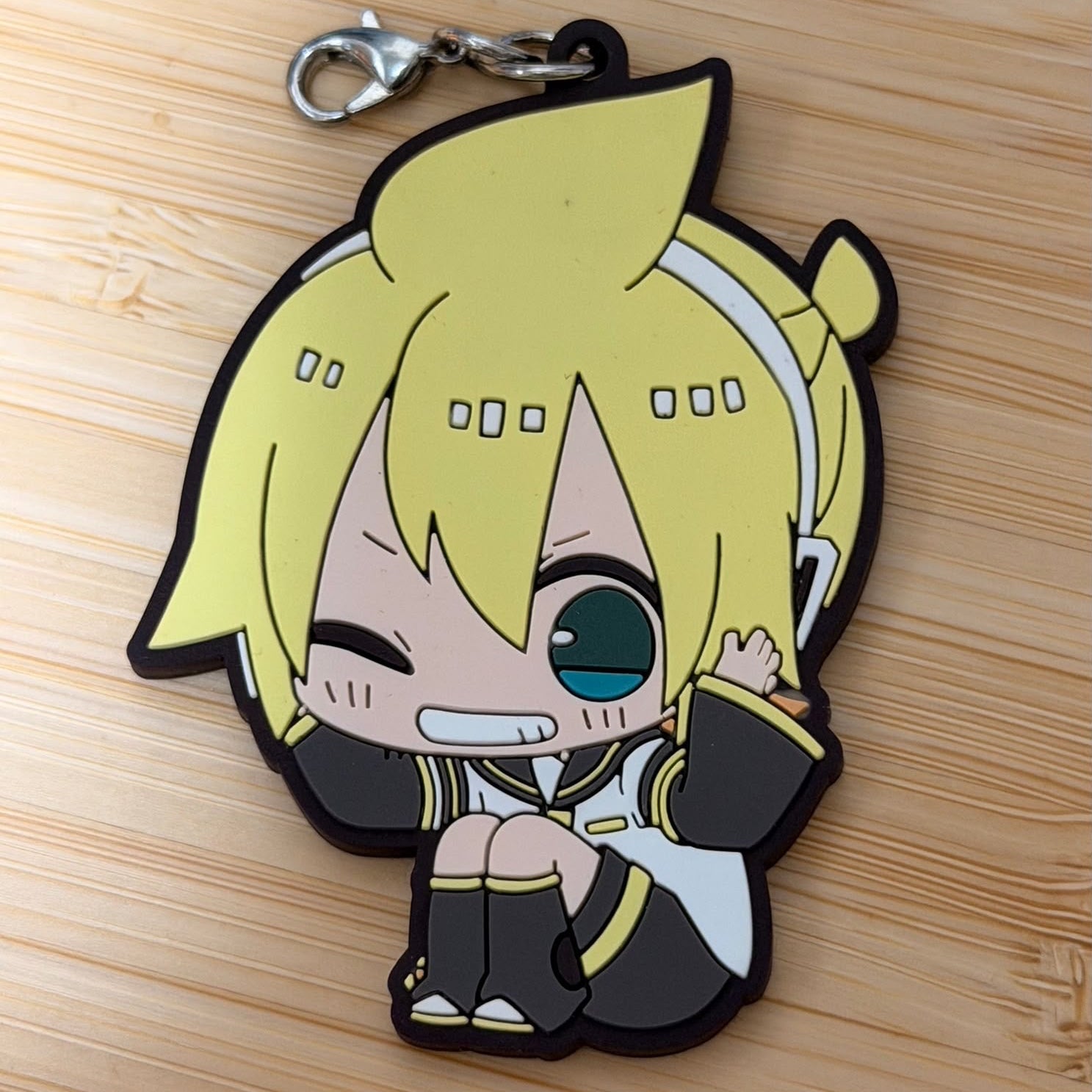 Vocaloid Bibimus Kagamine Len chibi rubber keychain