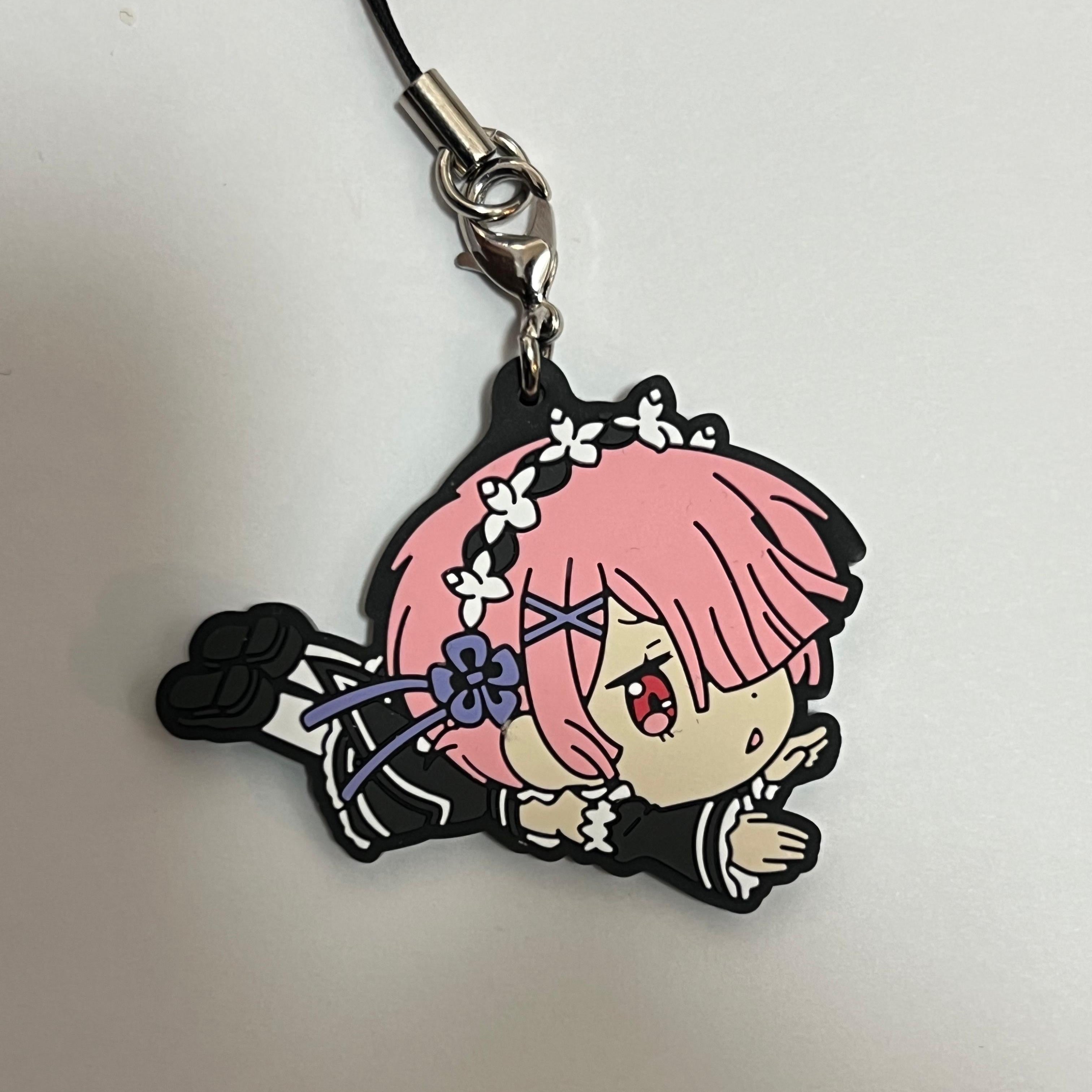 Re:Zero Starting Life in Another World Ram Strap rubber keychain by Bandai