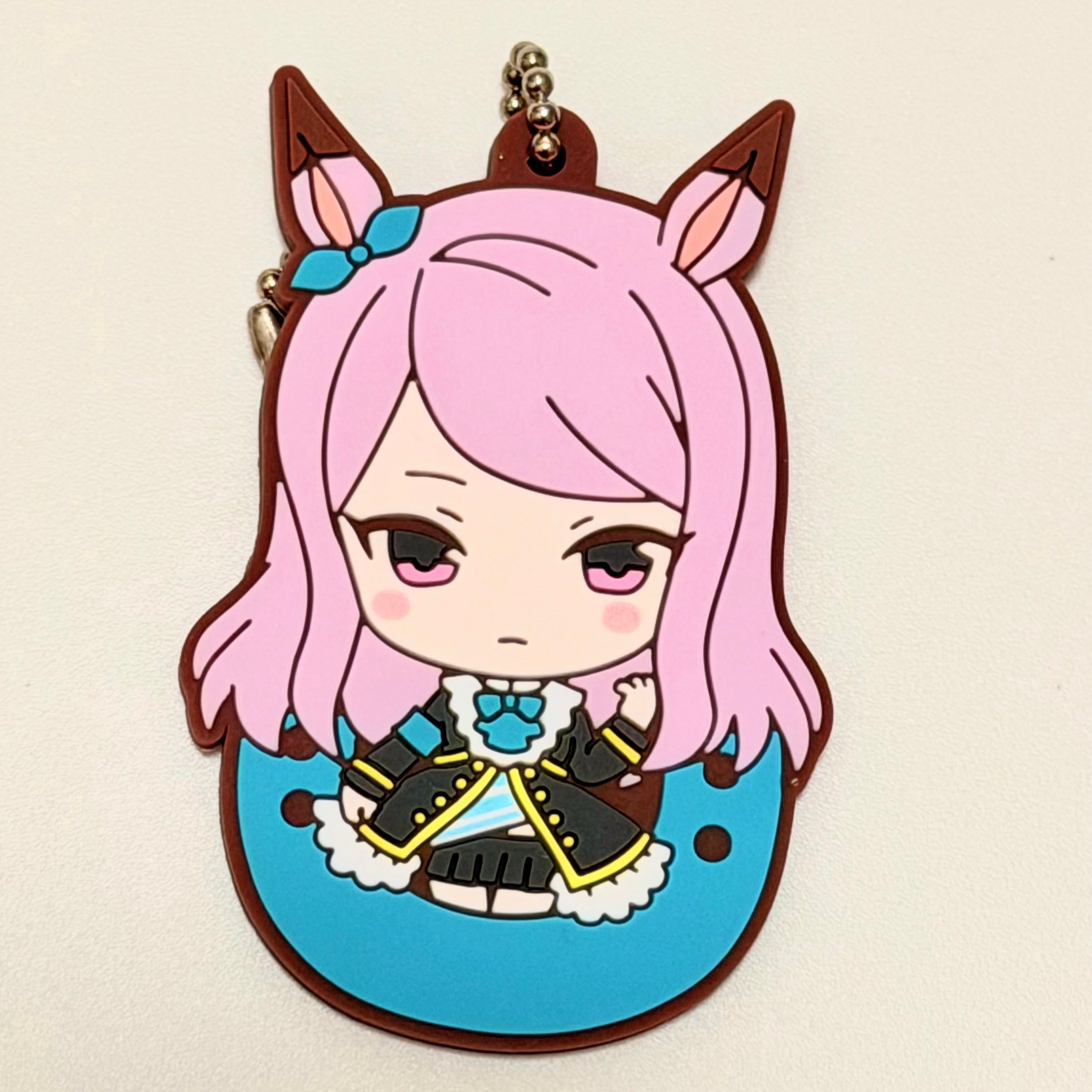 Uma Musume Pretty Derby Meijiro McQueen rubber keychain by Bandai