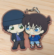 Detective Conan & Shuichi Akai strap rubber keychain