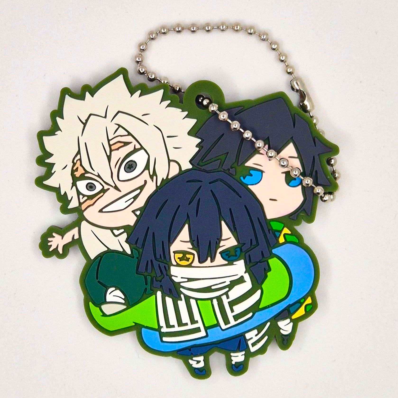 Demon Slayer Bandaid Series Gashapon Keychain Sanemi Shinazugawa & Obanai Iguro & Tomioka Giyu