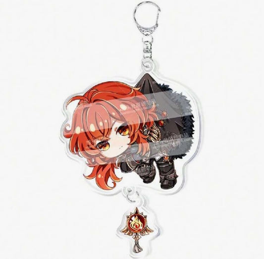 Genshin Impact Diluc Acrylic Keychain
