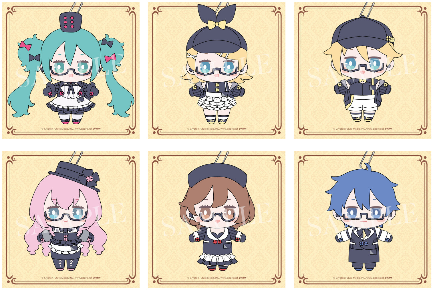 Vocaloid Project Sekai Luka Plush Keychain JP Glasses x Café Ver.