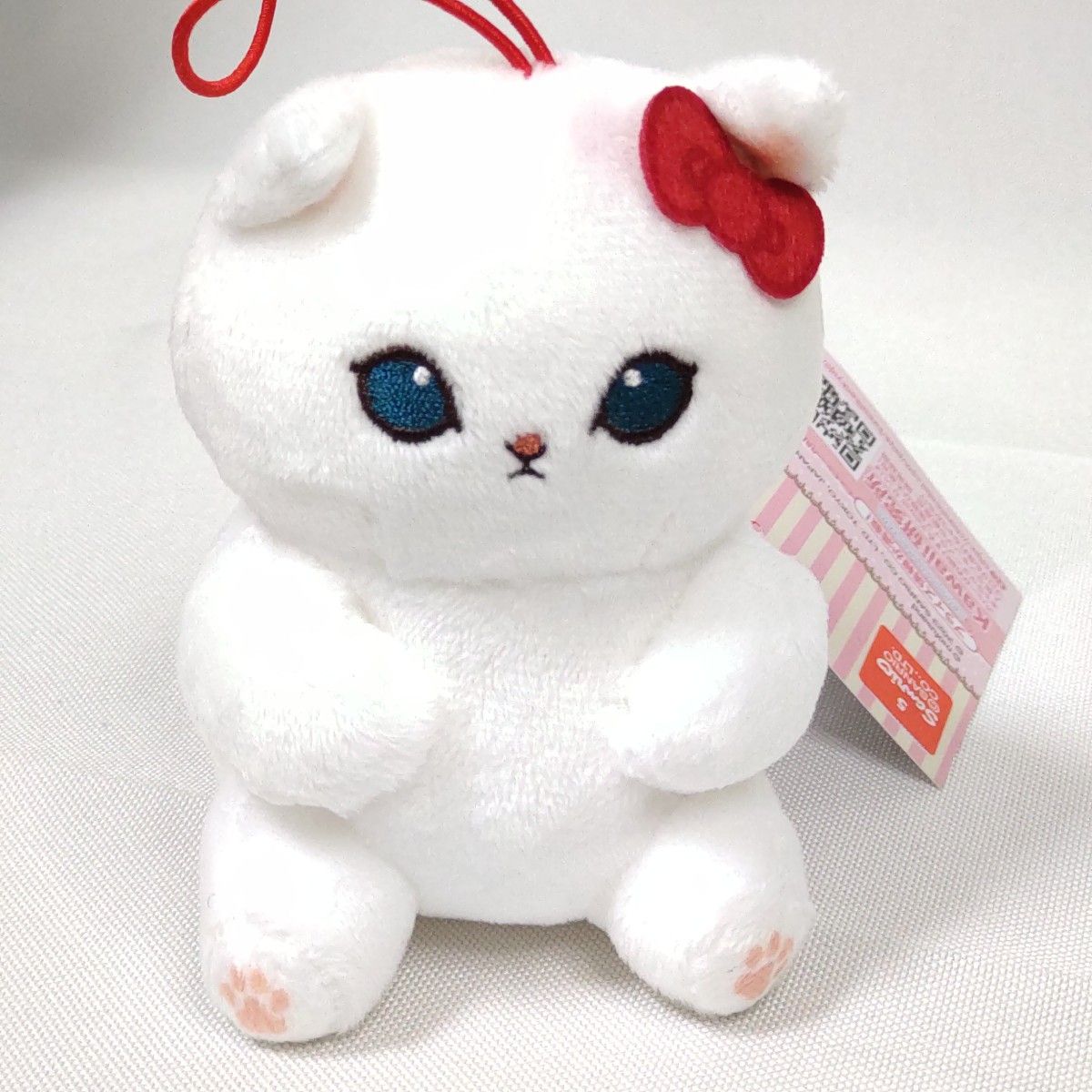 Mofusand Plush Keychain White JP Exclusive