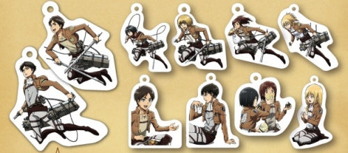 Attack on Titan x 7 Eleven Collaboration Rubber Keychains Collection