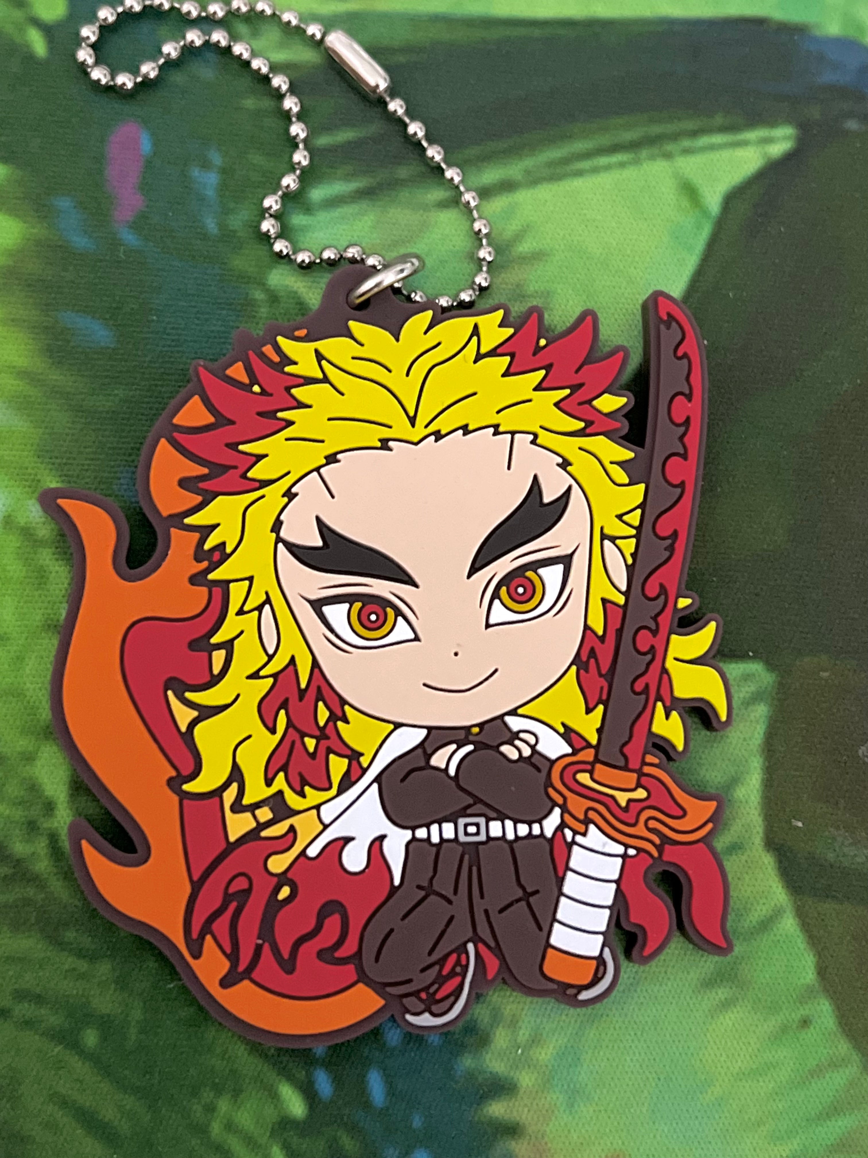 Trinket 10 Rengoku Rubber Keychain