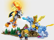 Digimon:  SEMBO Lego Model Garudamon VS Metal Greymon