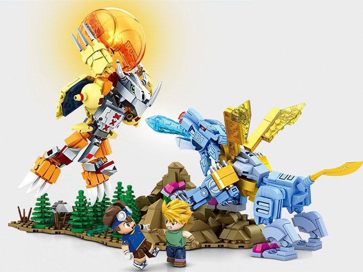 Digimon:  SEMBO Lego Model Garudamon VS Metal Greymon