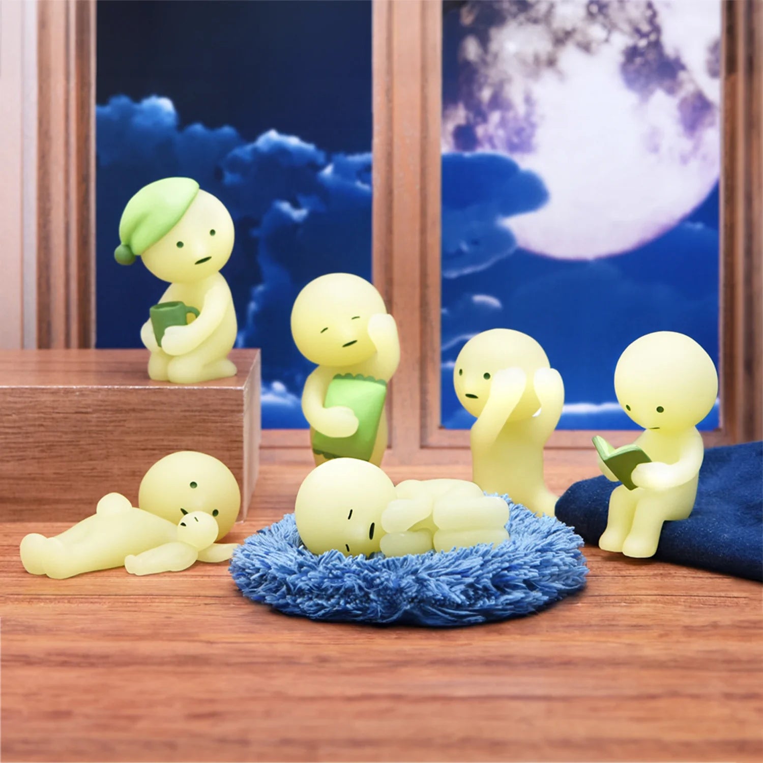 Smiski Bed Glow in the Dark Figurines Blind Box