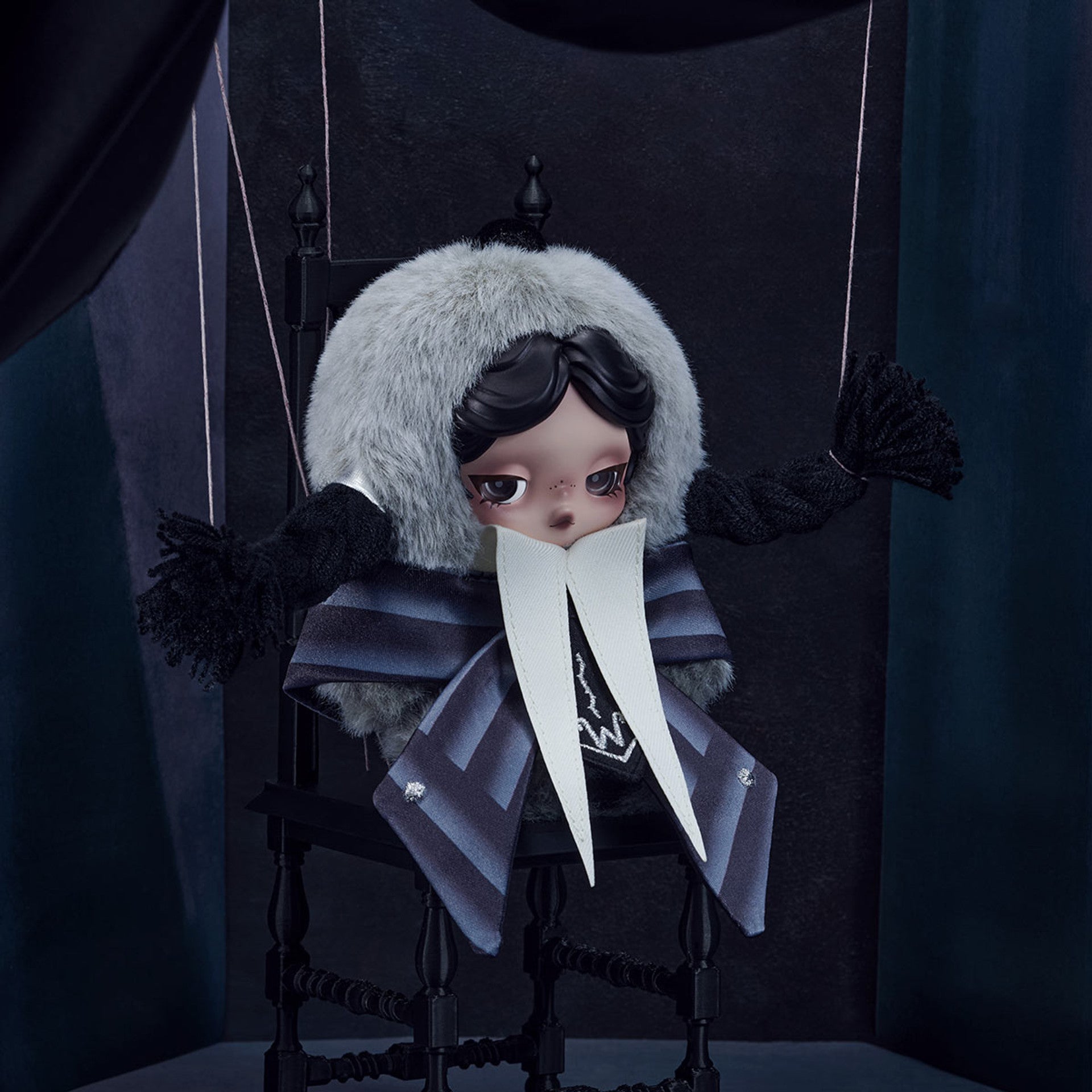 SKULLPANDA x Wednesday Plush ( Nevermore Academy Uniform Version)